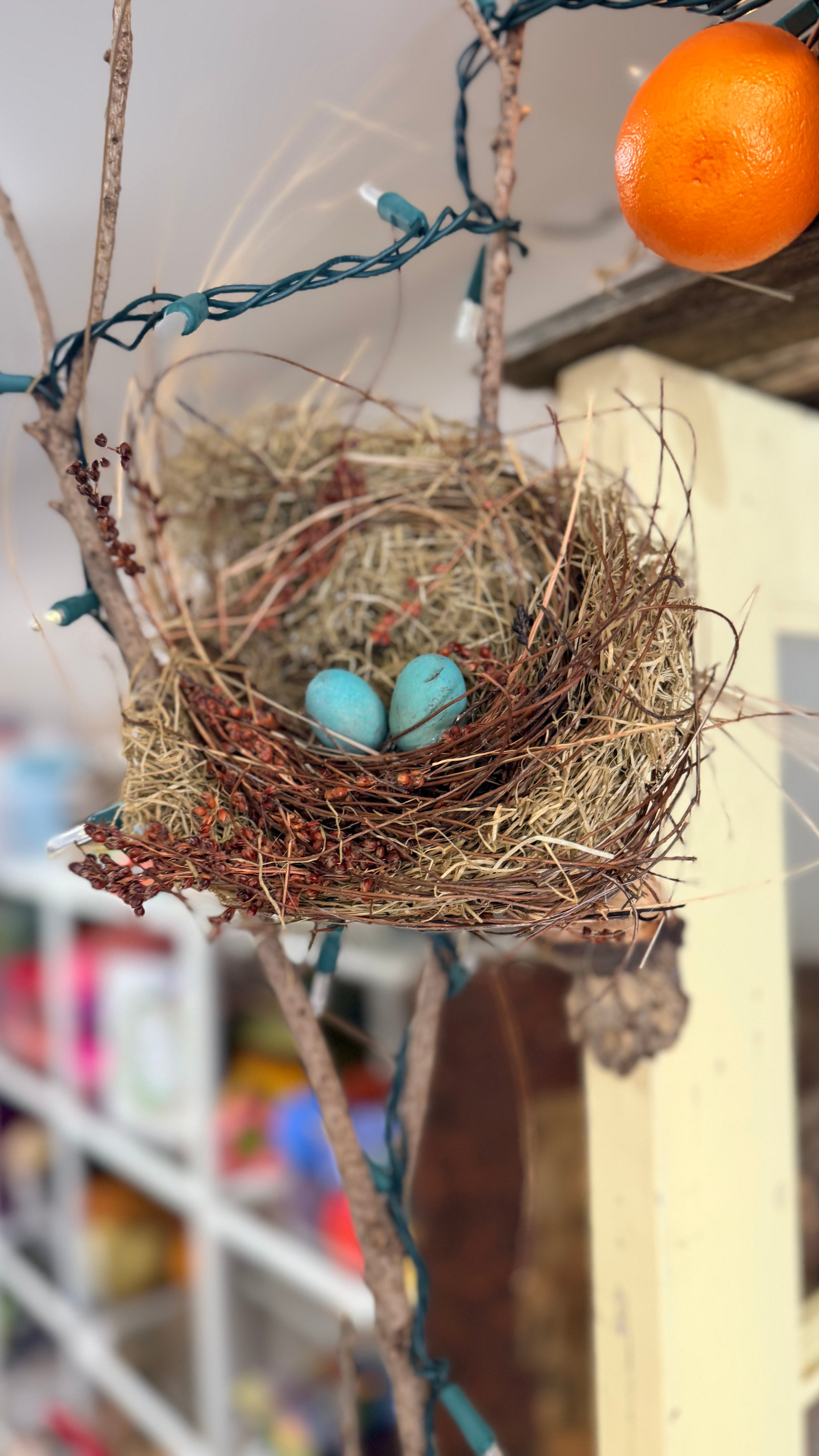 Little Painted Wooden Robin Eggs